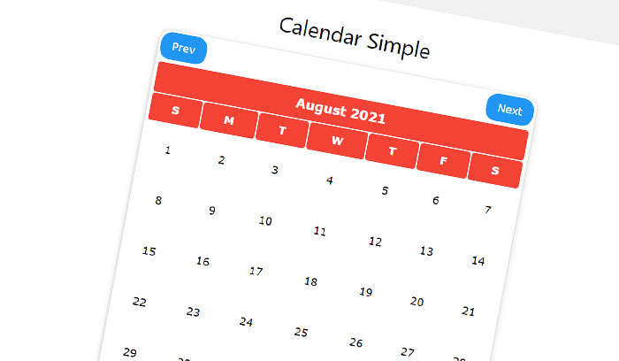 Simple Calendar Script